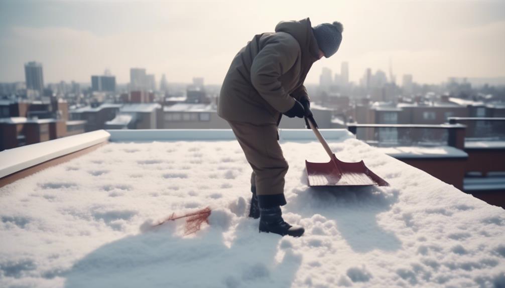 removing snow from roofs